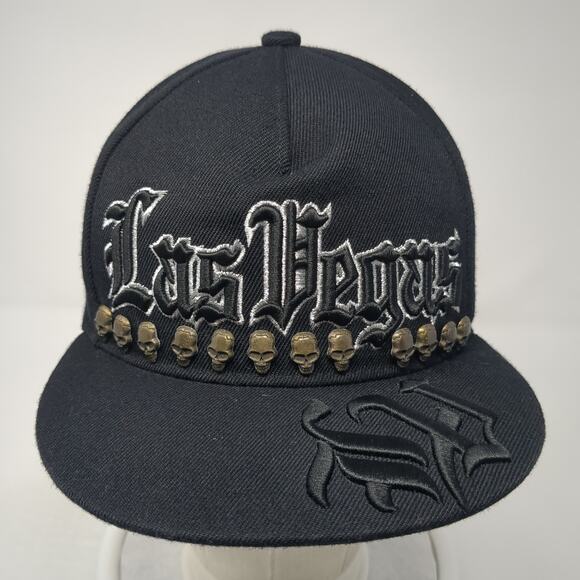 Las Vegas LA Snapback Hat Black One Size Adjustable Embroidered Chelona - Picture 2 of 10